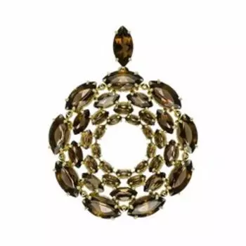 Золотая подвеска с раухтопазами