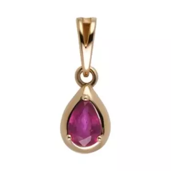 Золотая подвеска с рубином