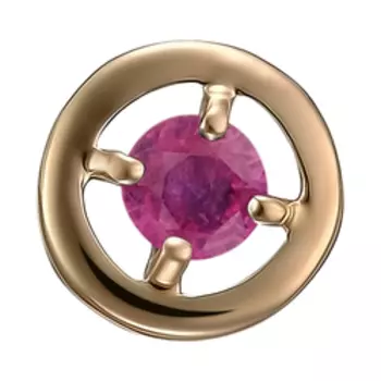 Золотая подвеска с рубином