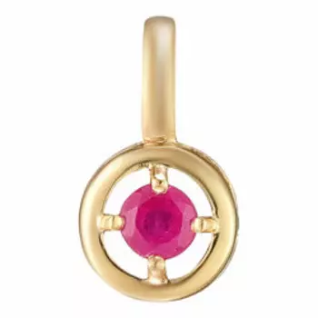 Золотая подвеска с рубином