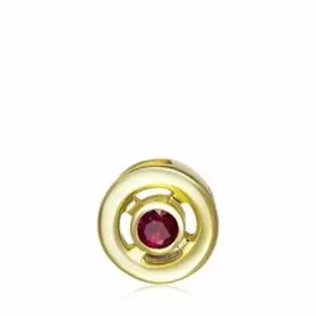 Золотая подвеска с рубином
