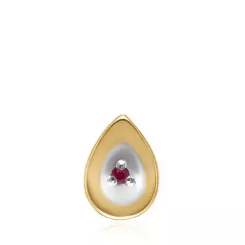 Золотая подвеска с рубином