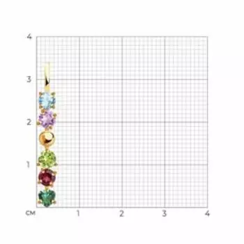 Золотая подвеска с самоцветами