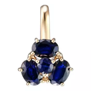 Золотая подвеска с сапфирами