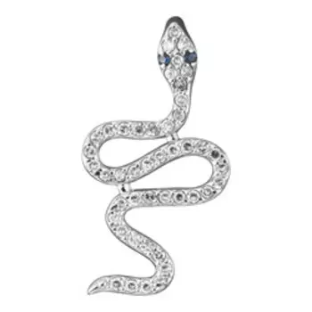 Золотая подвеска с сапфирами и бриллиантами "Змея"
