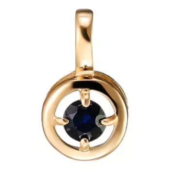 Золотая подвеска с сапфиром