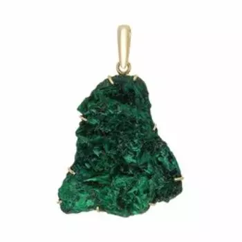 Золотая подвеска с шелковым малахитом