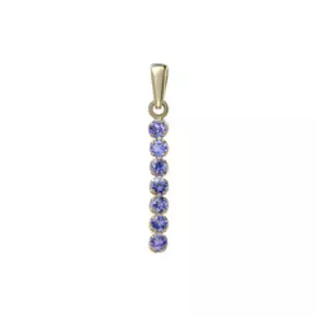 Золотая подвеска с танзанитами
