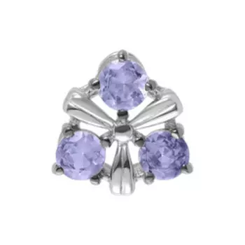 Золотая подвеска с танзанитами