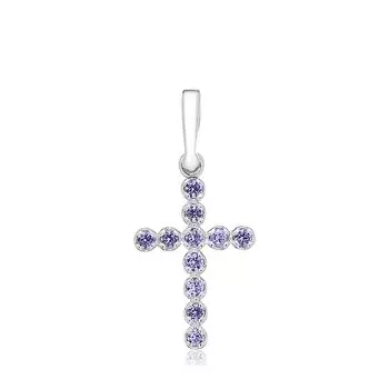 Золотая подвеска с танзанитами