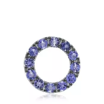 Золотая подвеска с танзанитами