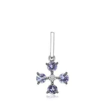 Золотая подвеска с танзанитами