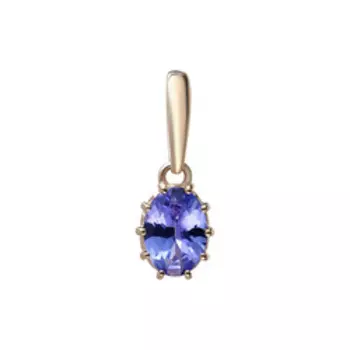 Золотая подвеска с танзанитом