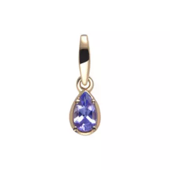 Золотая подвеска с танзанитом