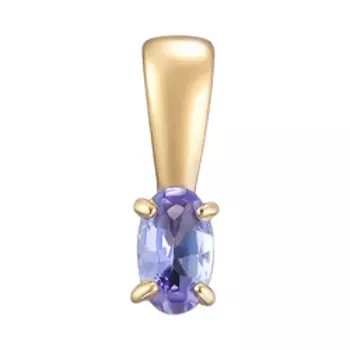 Золотая подвеска с танзанитом