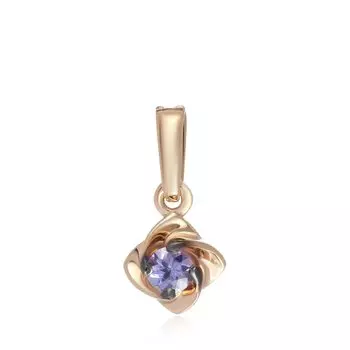 Золотая подвеска с танзанитом