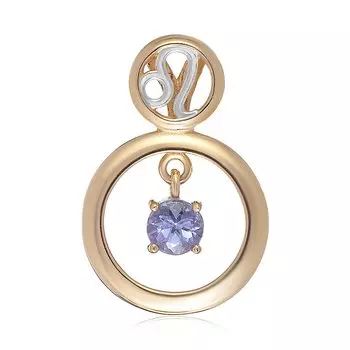 Золотая подвеска с танзанитом