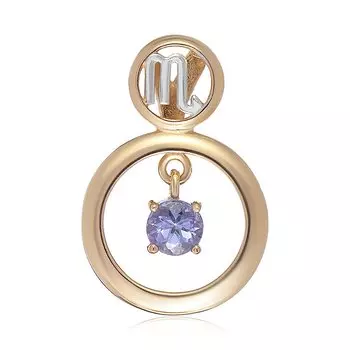 Золотая подвеска с танзанитом "Скорпион"