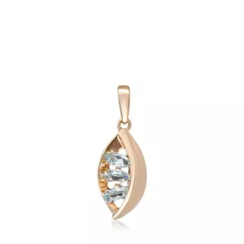 Золотая подвеска с топазами