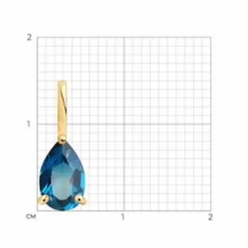 Золотая подвеска с топазом