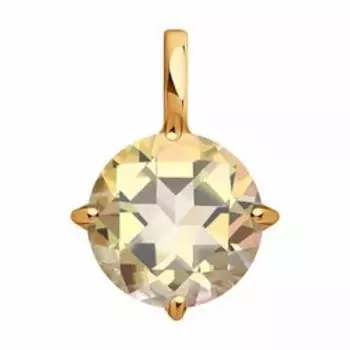 Золотая подвеска с топазом