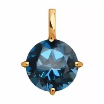 Золотая подвеска с топазом