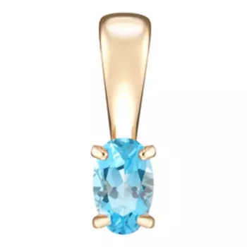 Золотая подвеска с топазом