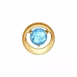 Золотая подвеска с топазом