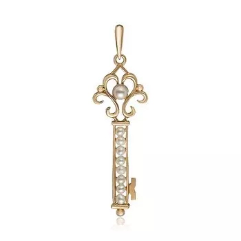 Золотая подвеска с жемчугом