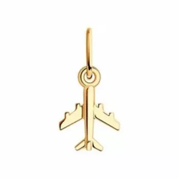 Золотая подвеска "Самолет"