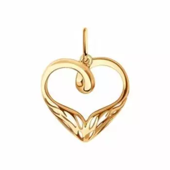 Золотая подвеска "Сердце"
