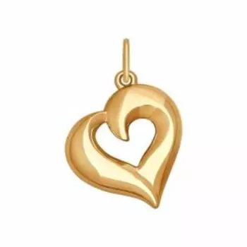 Золотая подвеска "Сердце"