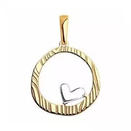 Золотая подвеска "Сердце"