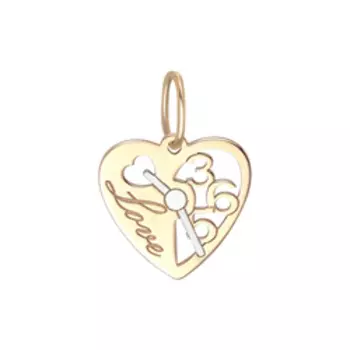 Золотая подвеска "Сердце"