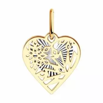 Золотая подвеска "Сердце"