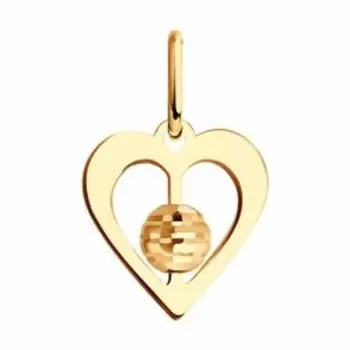 Золотая подвеска "Сердце"