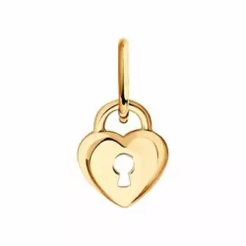Золотая подвеска "Сердце"