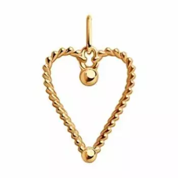 Золотая подвеска "Сердце"