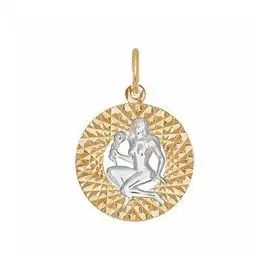 Золотая подвеска «Знак зодиака Дева»