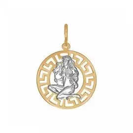 Золотая подвеска «Знак зодиака Дева»