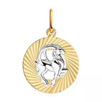 Золотая подвеска «Знак зодиака Козерог»