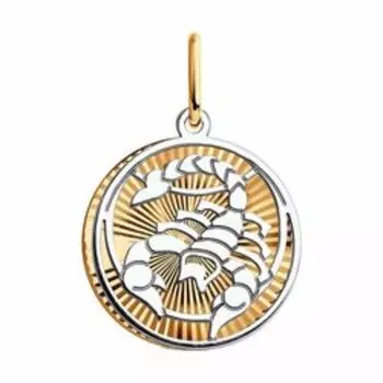 Золотая подвеска "Знак зодиака Скорпион"