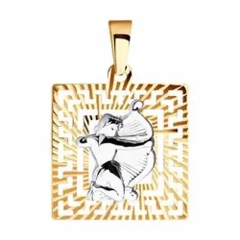 Золотая подвеска «Знак зодиака Стрелец»