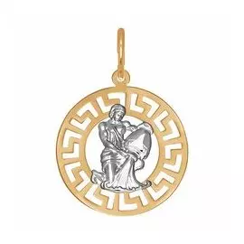 Золотая подвеска «Знак зодиака Водолей»