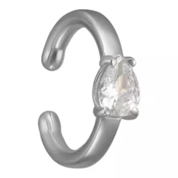 Золотая серьга с фианитом