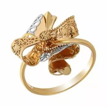 Золотое кольцо "Бант"