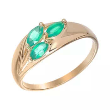 Золотое кольцо с агатами