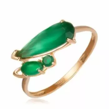 Золотое кольцо с агатами