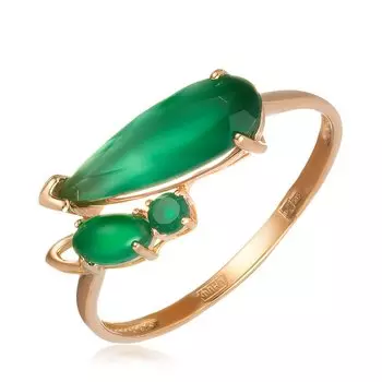 Золотое кольцо с агатами