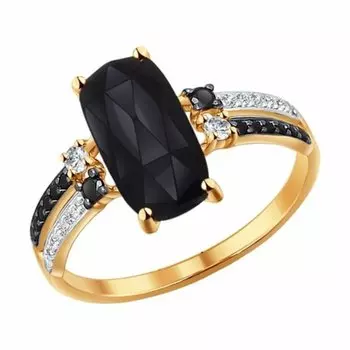 Золотое кольцо с агатами